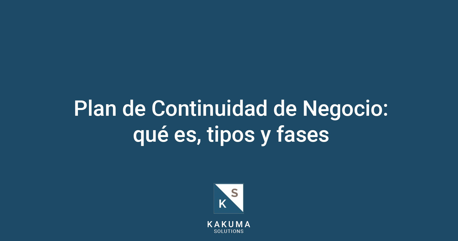 plan de continuidad de negocio