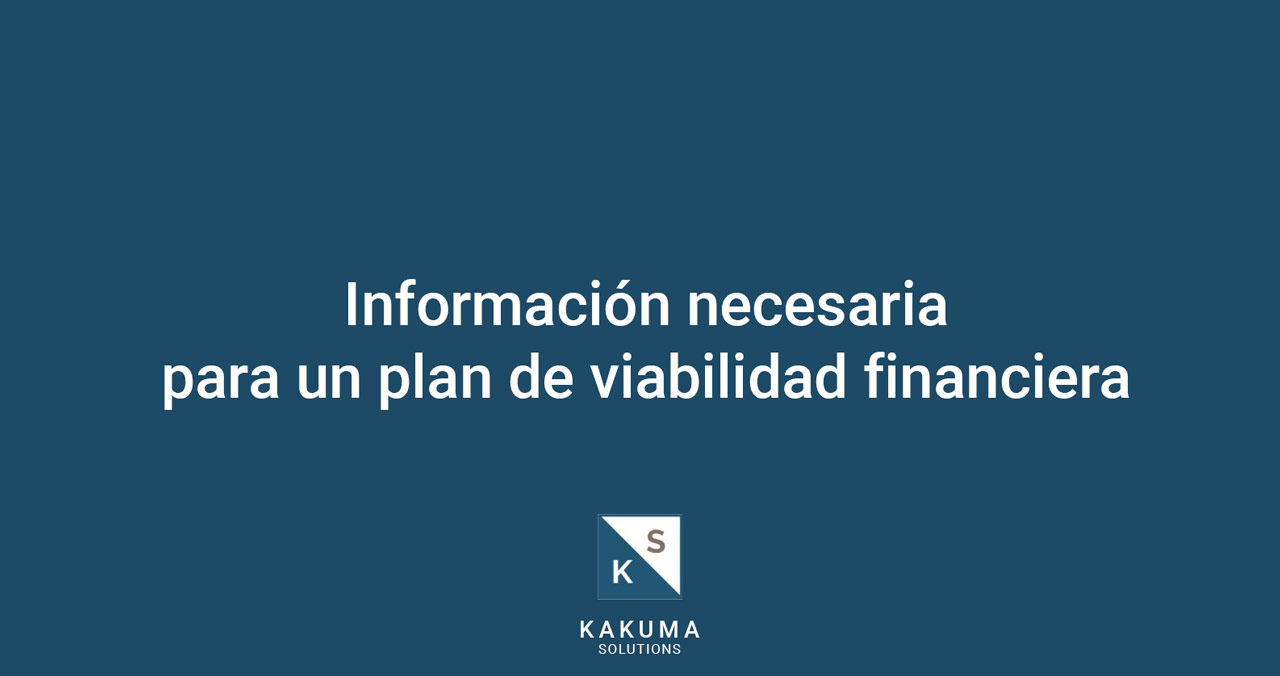 Información necesaria para un plan de viabilidad financiera